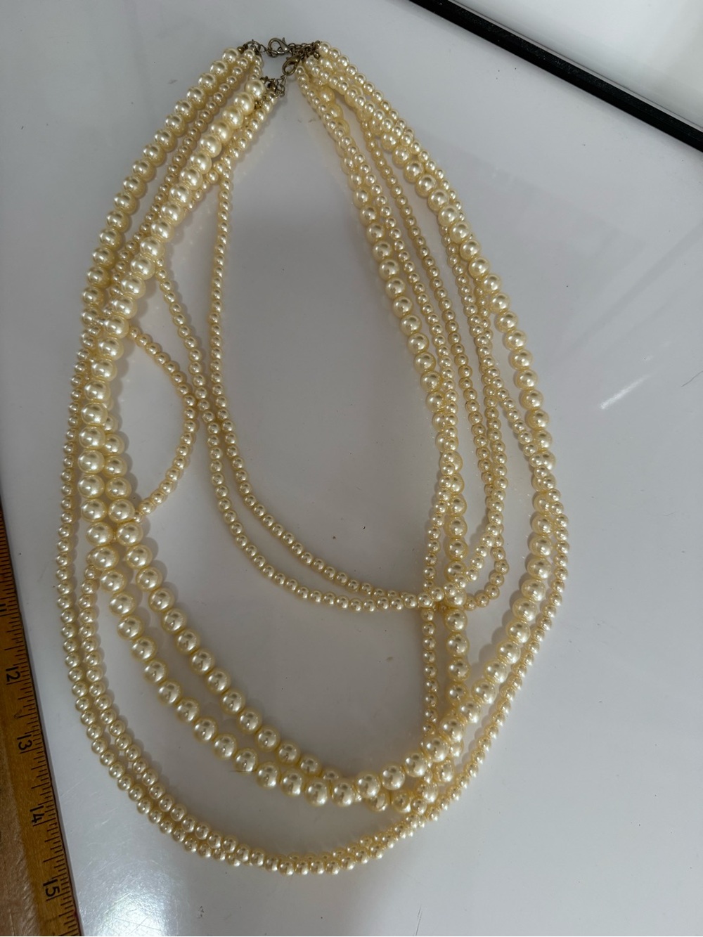 Classic 2  Multi-Strand Pearl Necklace - Cream